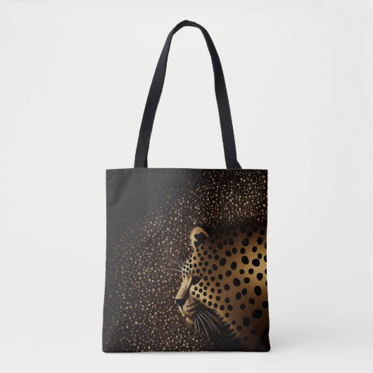 Gouden Jaguar Patroon Tote Bag (Voorkant)