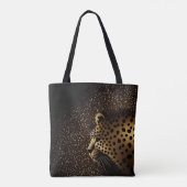Gouden Jaguar Patroon Tote Bag (Achterkant)