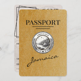 Gouden Jamaica paspoort Bewaar de datum Save The Date