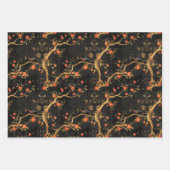 Gouden Japans geïnspireerde Blossom Inpakpapier Vel (Voorkant 3)