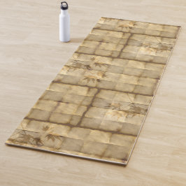 Gouden Japanse esdoorn blad perkamentpapier elegan Yogamat