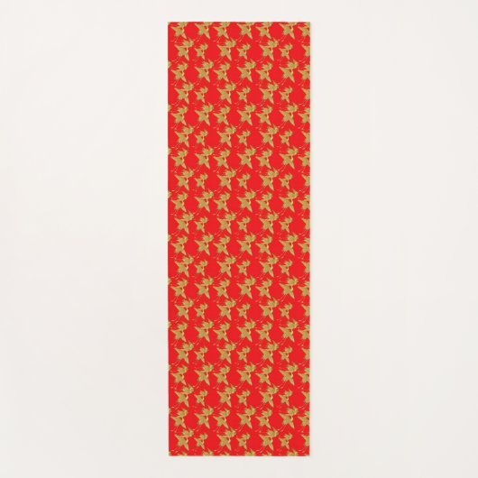 Gouden Japanse kranen in reliëf Yogamat (Voorkant)