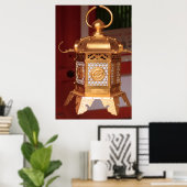 Gouden Japanse Lantaarn Poster (Thuiskantoor)