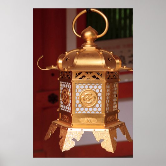 Gouden Japanse Lantaarn Poster (Voorkant)