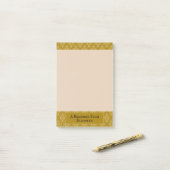 Gouden Japanse Scroll Gepersonaliseerd Post-it® Notes (Op bureau)