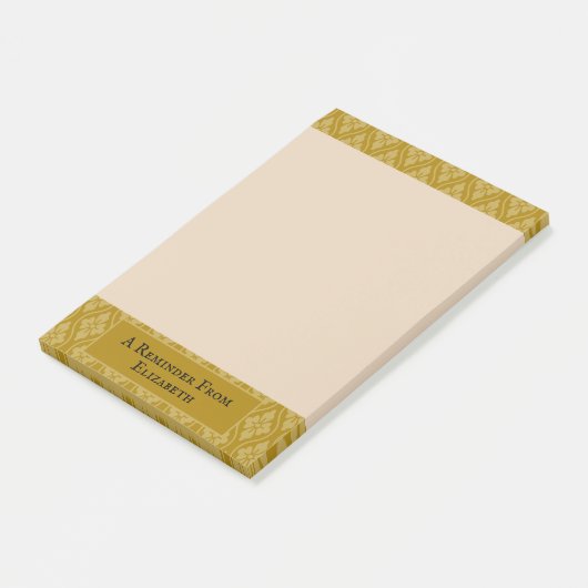 Gouden Japanse Scroll Gepersonaliseerd Post-it® Notes (Schuin)
