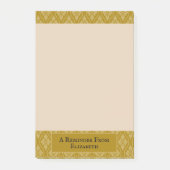 Gouden Japanse Scroll Gepersonaliseerd Post-it® Notes (Voorkant)