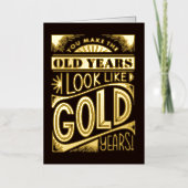 Gouden Jaren Folie Wenskaart (Voorkant)