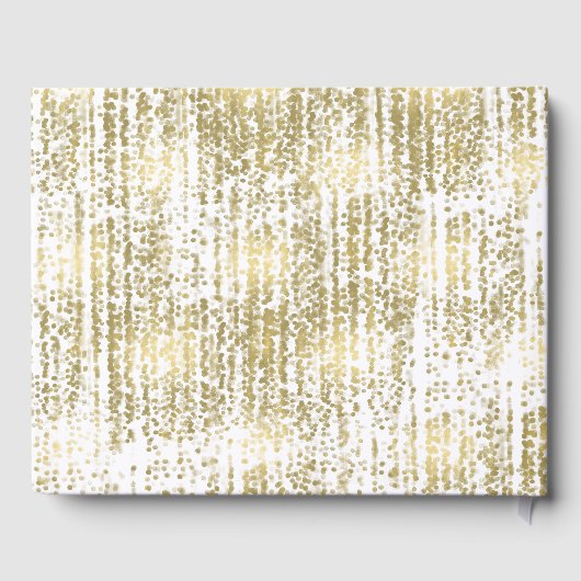 Gouden Jewel Bokeh Abstracte bruiloft Gastenboek (Achterkant)