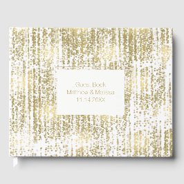 Gouden Jewel Bokeh Abstracte bruiloft Gastenboek