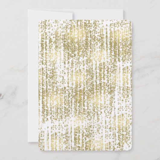 Gouden Jewel Bokeh Abstracte bruiloft Kaart (Achterkant)