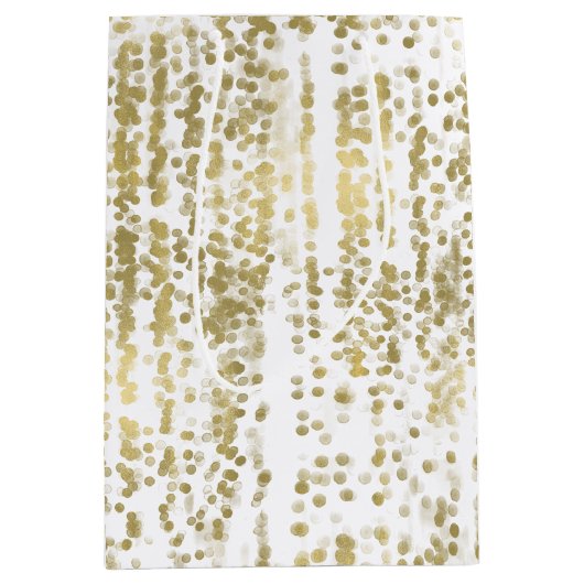 Gouden Jewel Bokeh Abstracte bruiloft Medium Cadeauzakje (Voorkant)