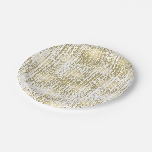 Gouden Jewel Bokeh Abstracte bruiloft Papieren Bordje (Gekanteld)