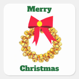 Gouden Jingle Bells Krans Stickers