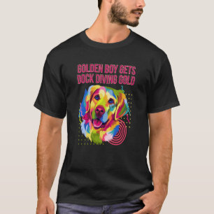 Gouden Jongen Krijgt Dock Diving Goud Golden Retri T-shirt