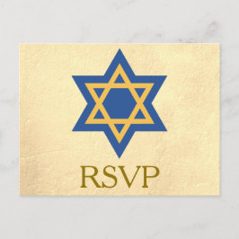 Gouden Joodse RSVP Uitnodiging Briefkaart