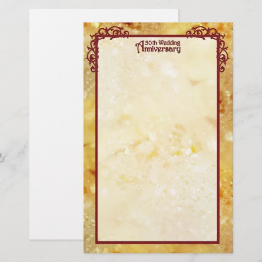 Gouden Jubileum 2 Briefpapier (Voorkant / Achterkant)