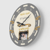 Gouden jubileum 50 jaar voeg namen foto grijs grote klok (Hoek)