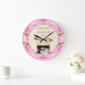 Gouden jubileum 50 jaar voeg namen foto roze grote klok (Huis)