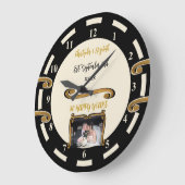 Gouden jubileum 50 jaar voeg namen foto zwart toe grote klok (Hoek)