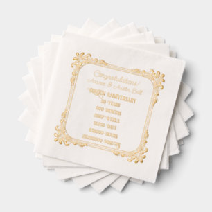 Gouden Jubileum 50e Folie Servetten