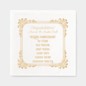 Gouden Jubileum 50e Folie Servetten (Voorkant)