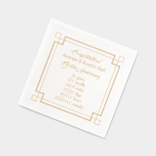 Gouden Jubileum 50e Folie Servetten (Links)