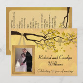 Gouden Jubileum 50e Liefdesvogels Uitnodiging (Voorkant / Achterkant)