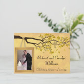 Gouden Jubileum 50e Liefdesvogels Uitnodiging (Staand voorkant)