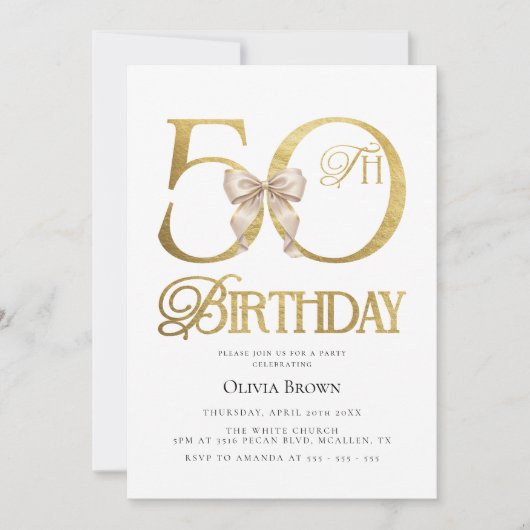 Gouden Jubileum 50ste verjaardagsfeest Kaart (Voorkant)