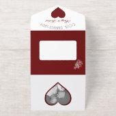 Gouden Jubileum - Bourgogne en Goud All In One Uitnodiging (Buiten)