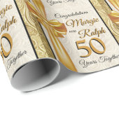 Gouden jubileum cadeaupapier (Rol Hoek)