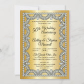 Gouden Jubileum Diamanten 50ste Huwelijksverjaarda Kaart (Voorkant)
