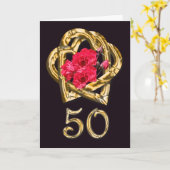 Gouden Jubileum Felicitatiekaart Kaart (Gele Bloem)