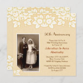gouden jubileum foto uitnodiging (Voorkant / Achterkant)