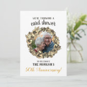 Gouden Jubileum Kaartenshowers met Foto Kaart (Staand voorkant)