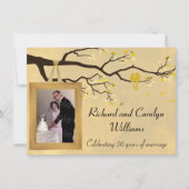 Gouden Jubileum Liefdesvogels Uitnodiging (Voorkant)