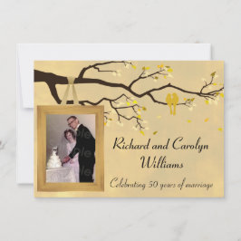 Gouden Jubileum Liefdesvogels Uitnodiging