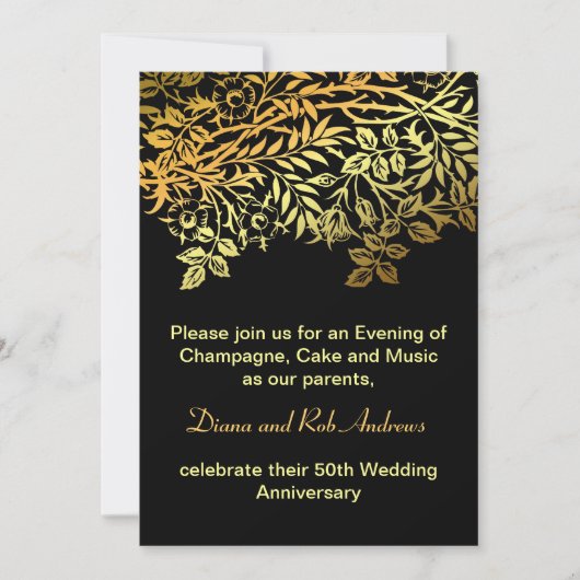 gouden jubileum uitnodiging (Voorkant)