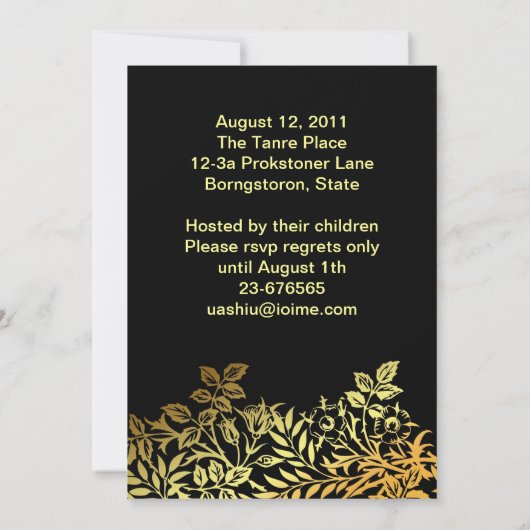 gouden jubileum uitnodiging (Achterkant)