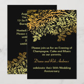 gouden jubileum uitnodiging (Voorkant / Achterkant)