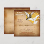 gouden jubileum uitnodiging (Voorkant / Achterkant)
