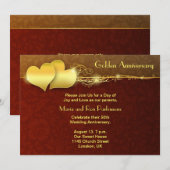 gouden jubileum uitnodiging (Voorkant / Achterkant)