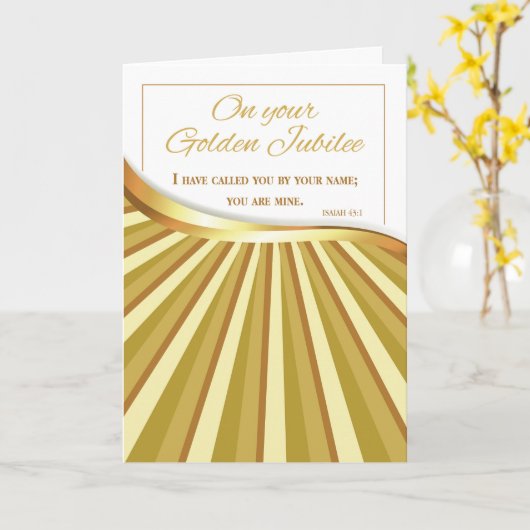 Gouden jubileum van het Godsdienstige Leven, 50 Kaart (Gele Bloem)
