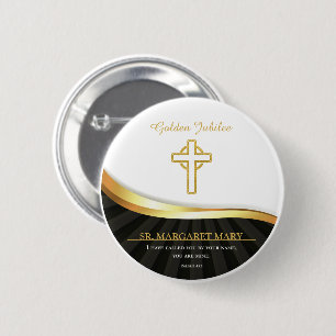 Gouden jubileum van het Godsdienstige Leven, 50 Ronde Button 5,7 Cm