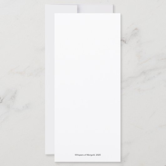 Gouden Jubileum Whispers van Marigold Kaart (Achterkant)