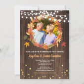 Gouden jubileumfoto nodigen Thanksgiving rustiek u Kaart (Voorkant)