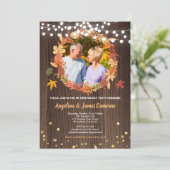 Gouden jubileumfoto nodigen Thanksgiving rustiek u Kaart (Staand voorkant)