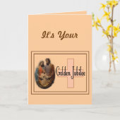 Gouden Jubileumgeschenken voor nonnen Kaart (Gele Bloem)