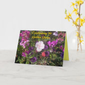 Gouden jubileumkaart kaart (Gele Bloem)